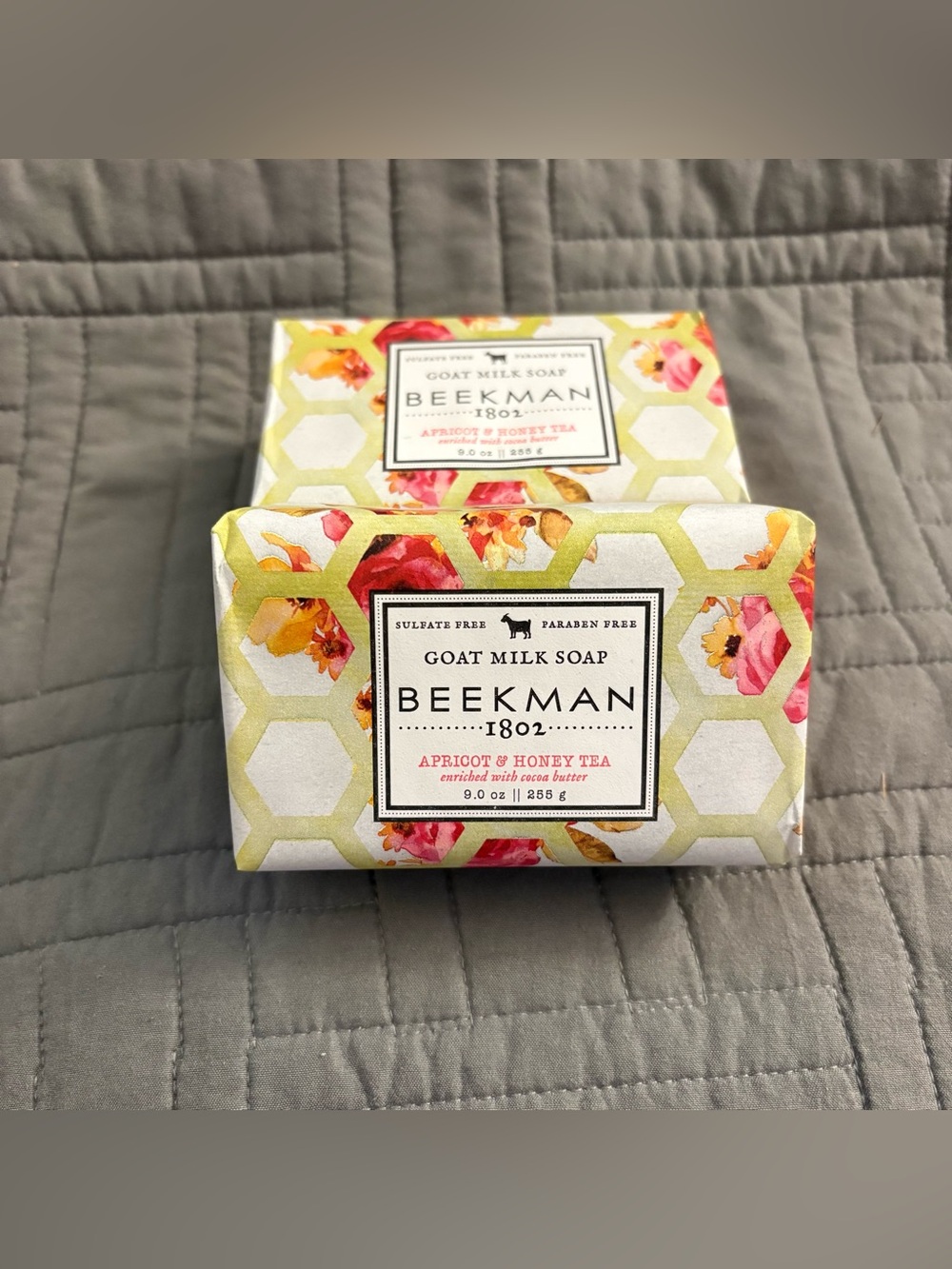 Beekman 1802 Apricot & Honey Tea Goat Milk Soap 9oz Bars Set of 2